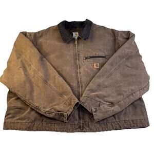 Vintage Carhartt J97 Detroit Canvas Jacket 5XL Chestnut Blanket Lined